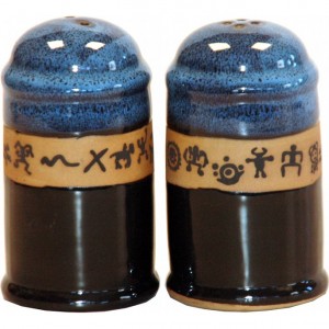 Always Azul Pottery Mini Petroglpyh Salt and Pepper Set AWAZ1060